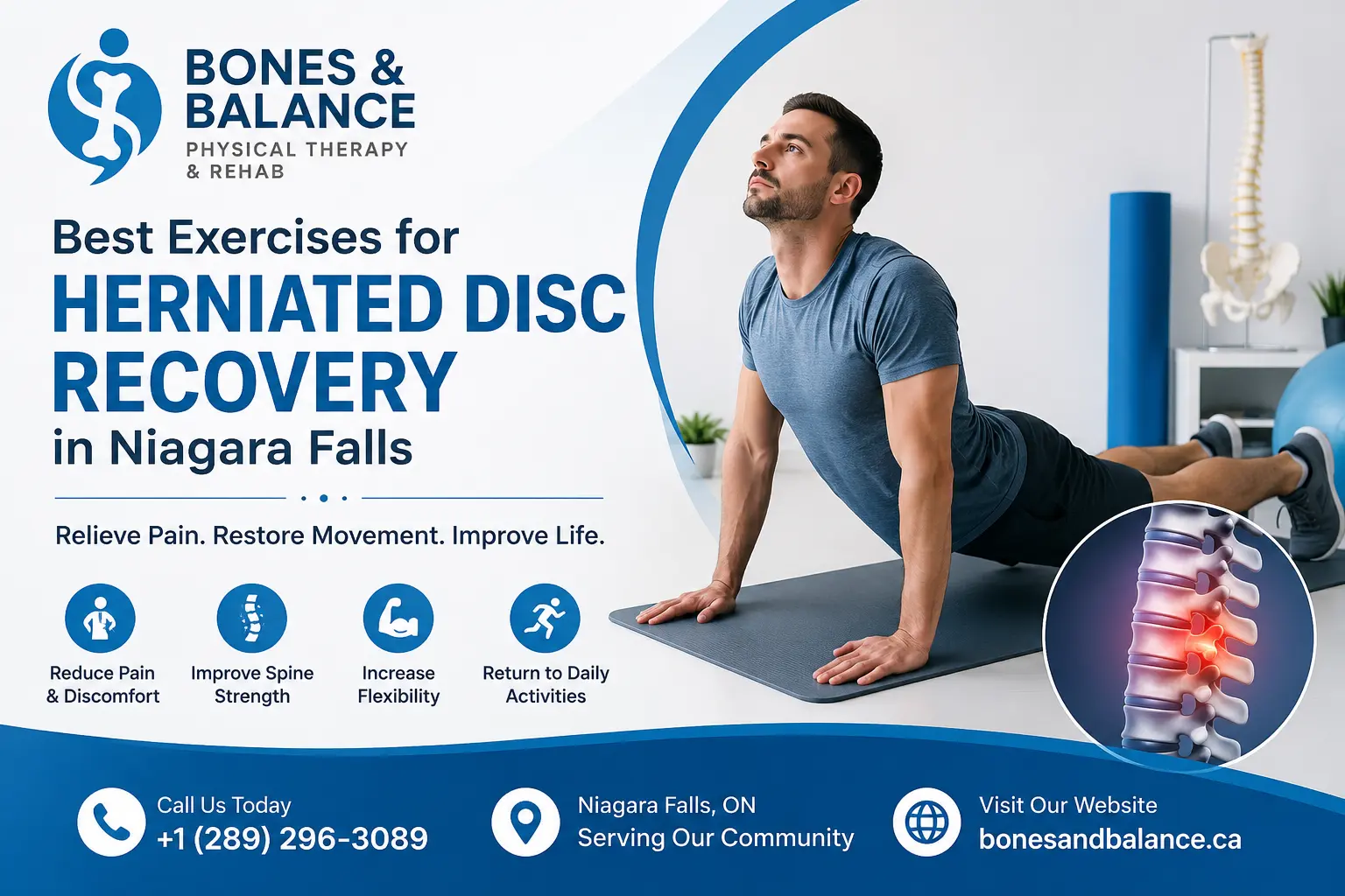 Best Exercises for Herniated Disc Recovery in Niagara Falls